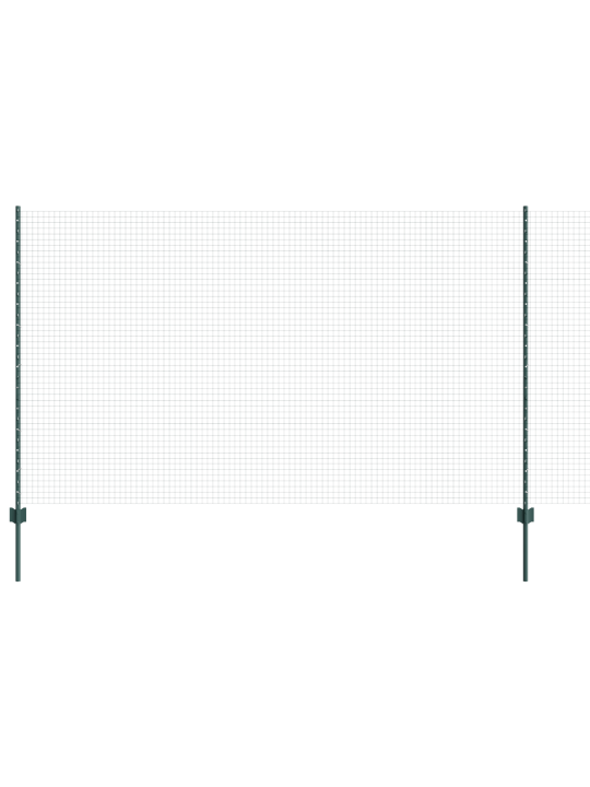 Metināta stieple ar 22 u stabiem zaļš 1.4x50 m tērauds