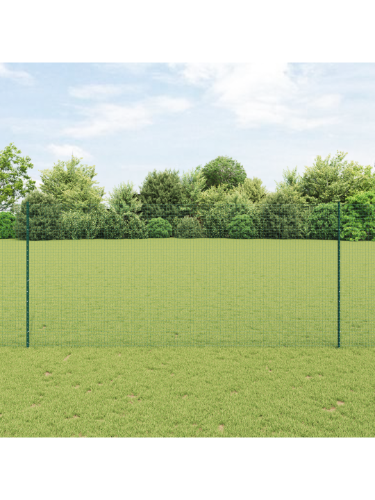 Metināta stieple ar 22 u stabiem zaļš 1.4x50 m tērauds