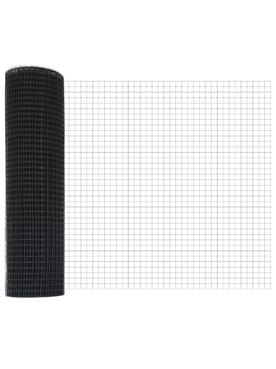 Sastiprinātā stieples sēta ar 5 u mietiem pelēks 0.8x10 m tērauds