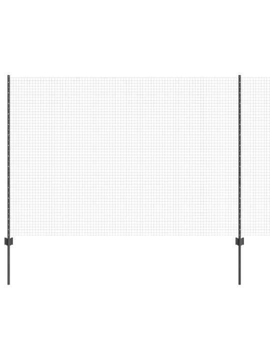Dārza žoga komplekts 2 gabali pelēks cinkots tērauds 10 x 1.5 m