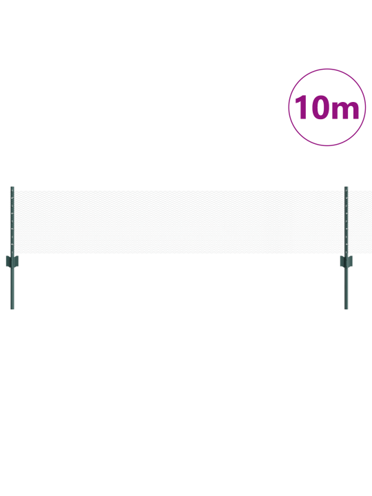 Dārza stabi 5 gab. u-kanāls zaļš 40 cm tērauds