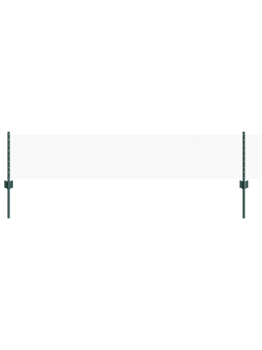 Dārza stabi 5 gab. u-kanāls zaļš 40 cm tērauds