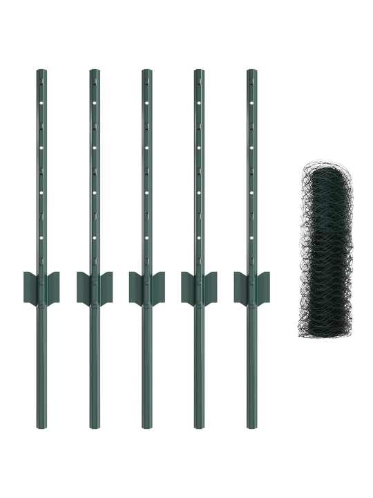 Žoga stabi 5 gab u-kanāls zaļš 40 cm stils