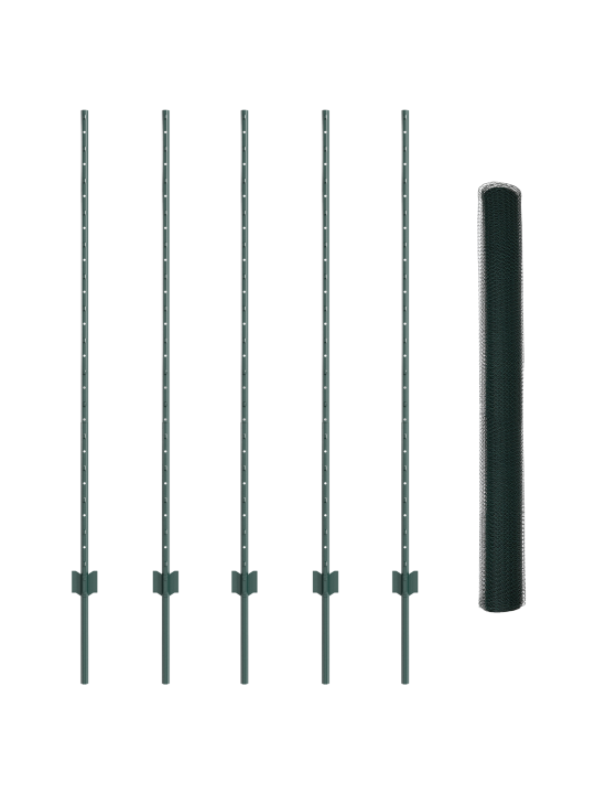 Žoga stabi 5 gab. u-kanāls zaļs 140 cm tērauds