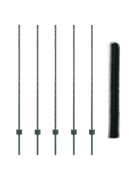 Žoga stabi 5 gab. u-veida kanāls zaļš 140 cm tērauds