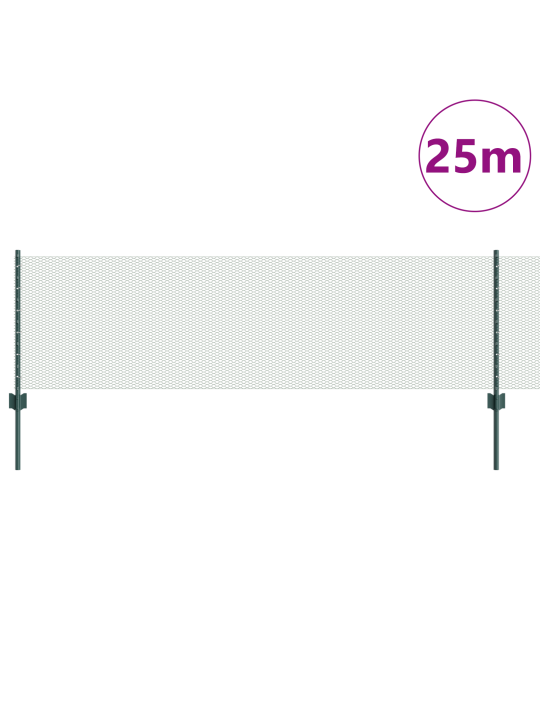 Žogu stabi 11 gab u-kanāls zaļš 60 cm tērauds
