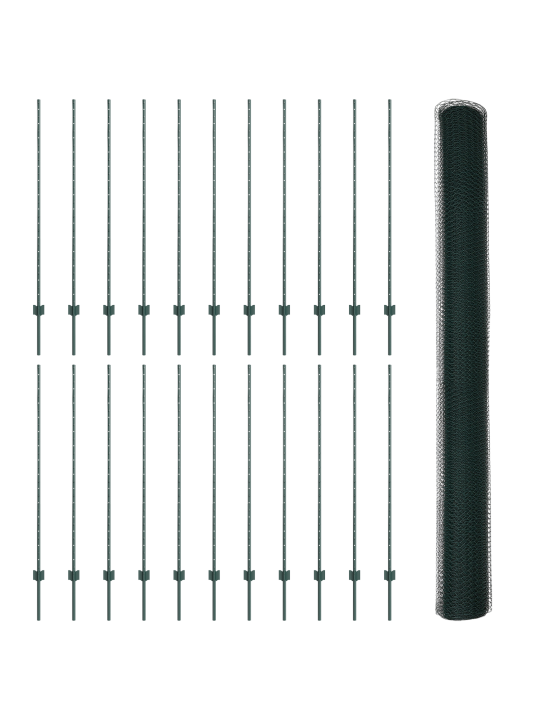 Žoga stabi 11 gab. u-kanāls zaļš 140 cm tērauds