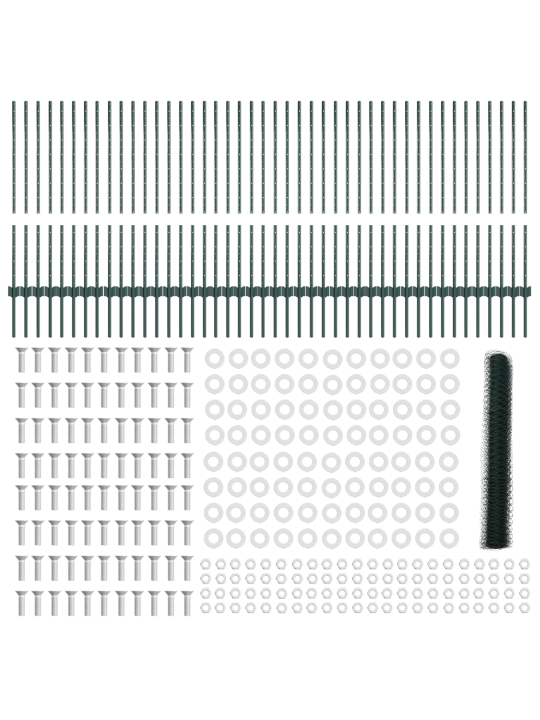 Žoga stabi 11 gab. u-kanāls zaļš 100 cm tērauds