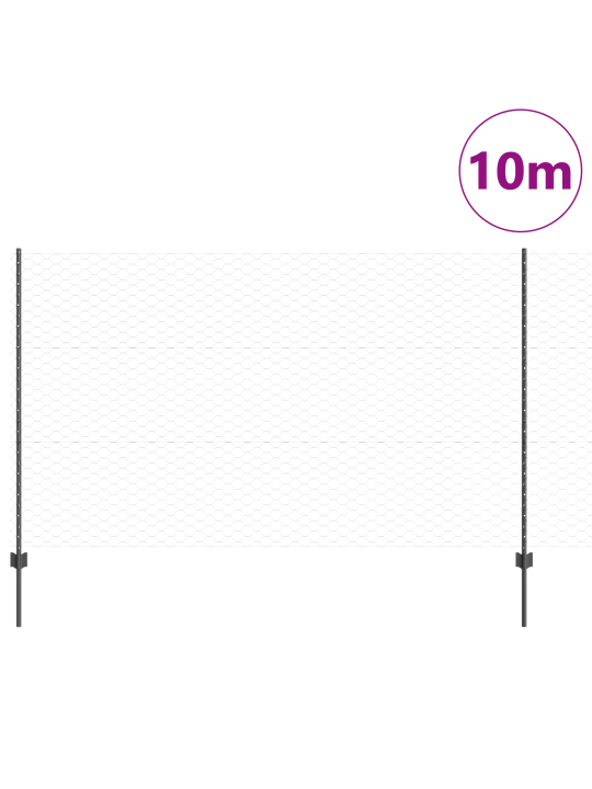 Žogu stabi 10 gab. pelēks 140 cm tērauds