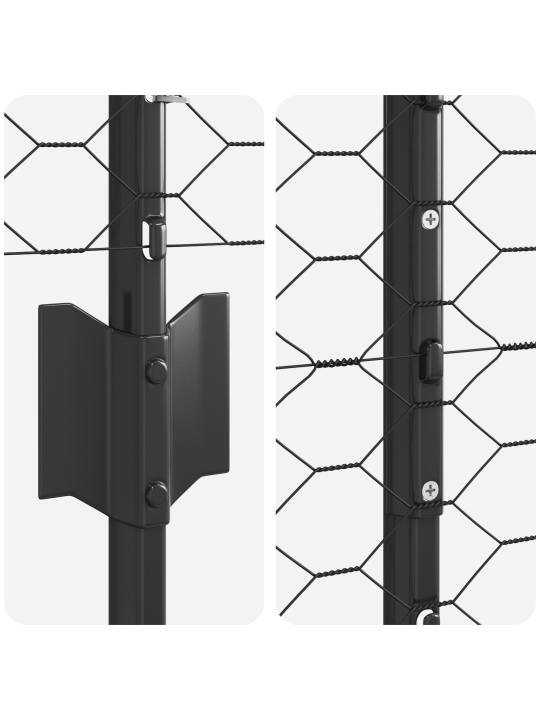 Žoga stabi 22 gabali u-kanāls pelēks 120 cm tērauds