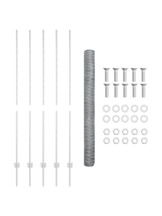 Žogu stabi 10 gab. u-kanāls 150 cm cinkots tērauds