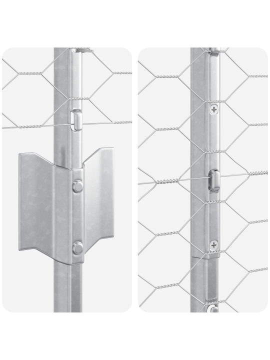 Žoga balsti 10 gab. u-veida kanāls 160 cm galvanizēta tērauda