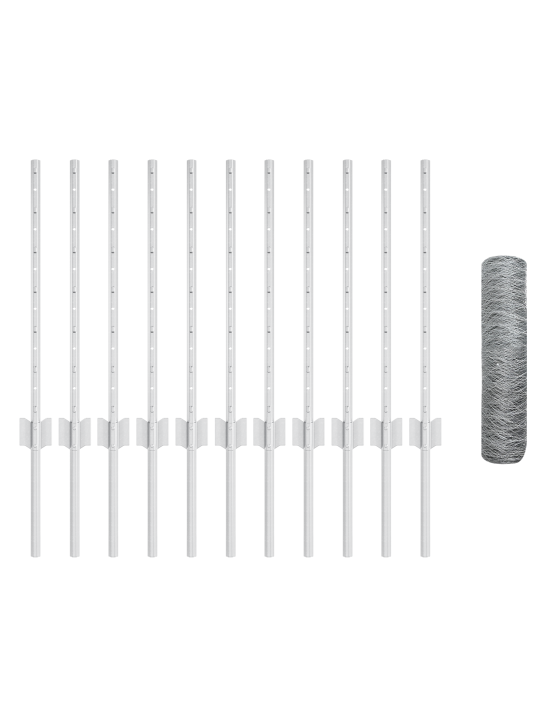 Žogu stabi 11 gab u-kanāls 60 cm cinkots tērauds