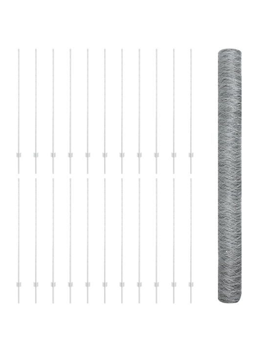 Žoga statņi 22 gab u-kanāls 150 cm cinkots tērauds