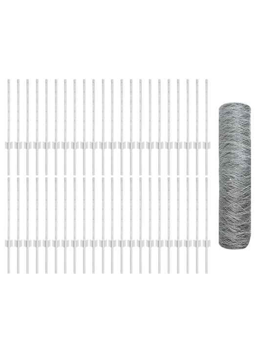 Žogu stabi 11 gab. u-kanāls 60 cm galvanizēta tērauda