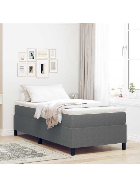 Kaste spring gulta gaiši pelēks 80x200 cm korduroja audums