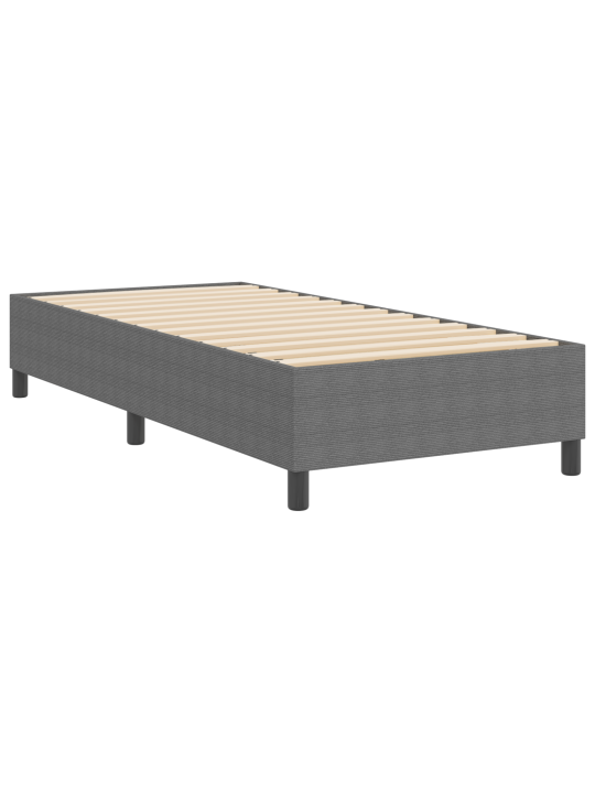 Kontinentālā gulta Gaiši Pelēka 90x200 cm Korduroja Audums