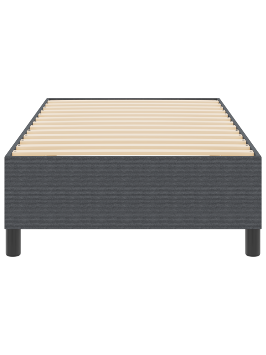 Gultas rāmis tumši pelēks 90x200 cm korduroja audums