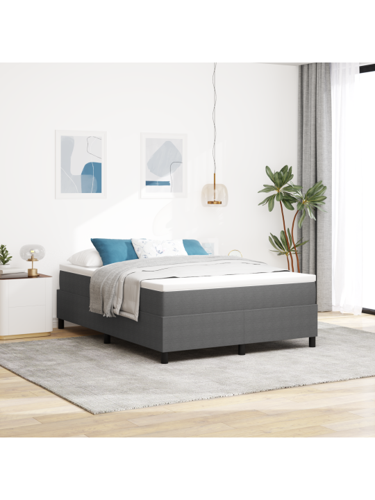 Box spring gulta gaiši pelēks 140x200 cm viskozes audums