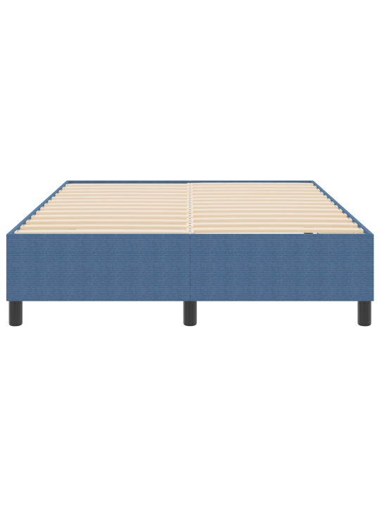 Izvelkamais gultas rāmja zils 140x200 cm korduroja audums