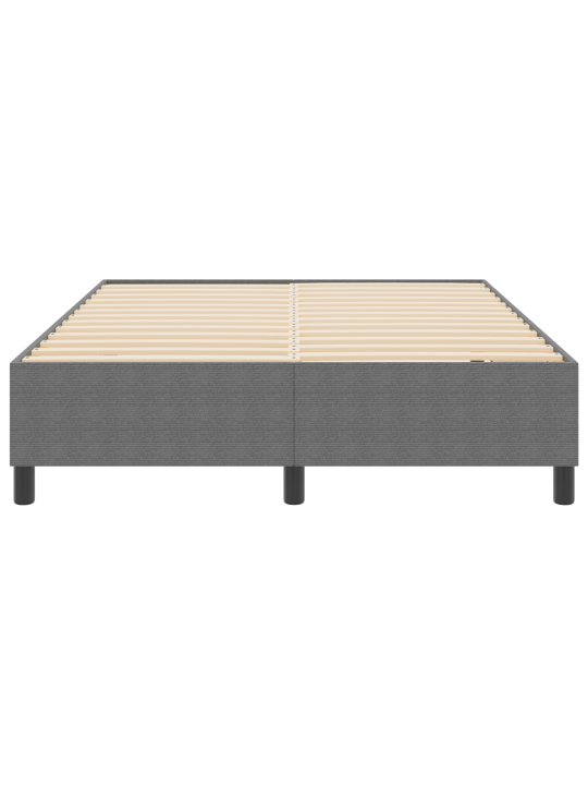 Box spring gulta gaiši pelēks 160x200 cm korduroja audums