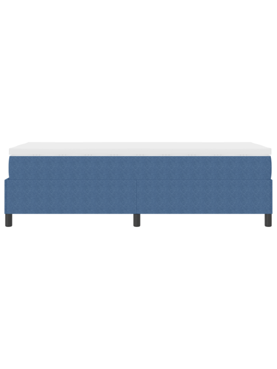 Kastes gulta ar matraci zila 80x200 cm korduroja audums