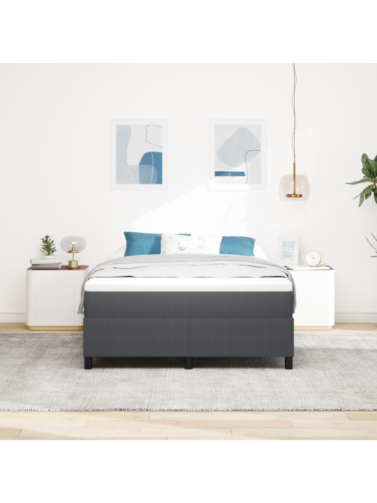 Kaste pavasara gulta ar matraci tumši pelēka 140x200 cm kordorija audums