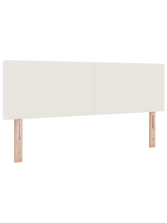 Kastītes gulta ar matraci krēmkrāsas 140x200 cm kordūras audums
