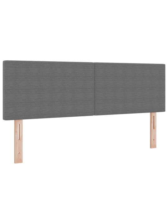Gultnes rāmja gulta ar matraci, gaiši pelēka, 160x200 cm, kordūras audums