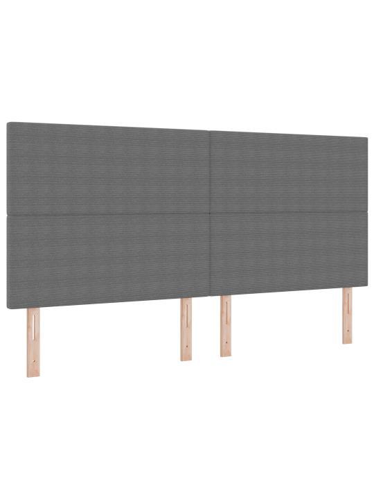 Gultas pamatne ar matraci gaiši pelēks 200x200 cm korduroja audums