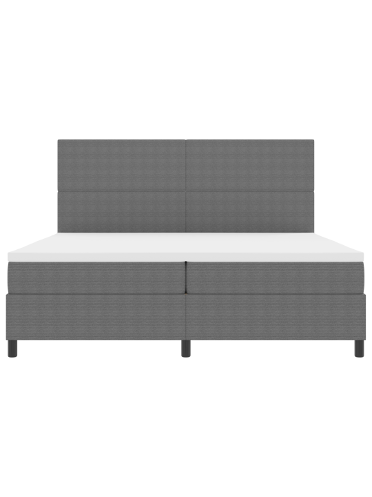 Gultas pamatne ar matraci gaiši pelēks 200x200 cm korduroja audums