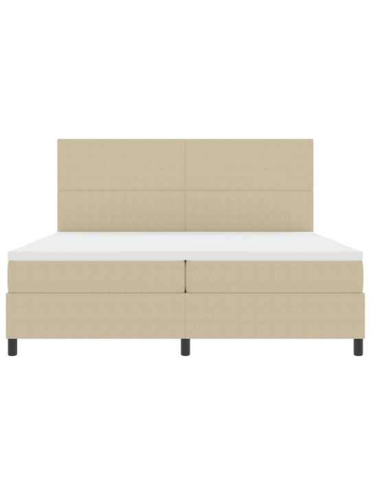 Box spring gulta ar matraci gaiši zaļā pelēkā krāsā 200x200 cm kordūras audums
