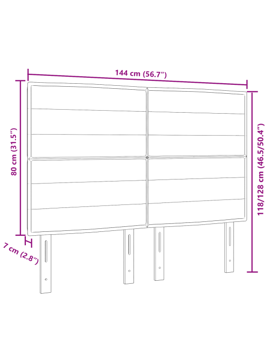 Gultas galva līniju dizains tumši pelēka 140 cm audums