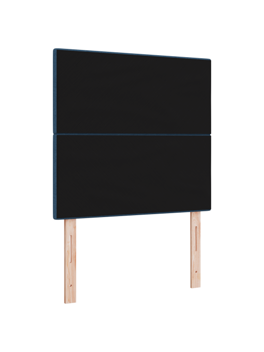 Gultas galvgalis ar pogu iešūtu zilu 90 cm audumu