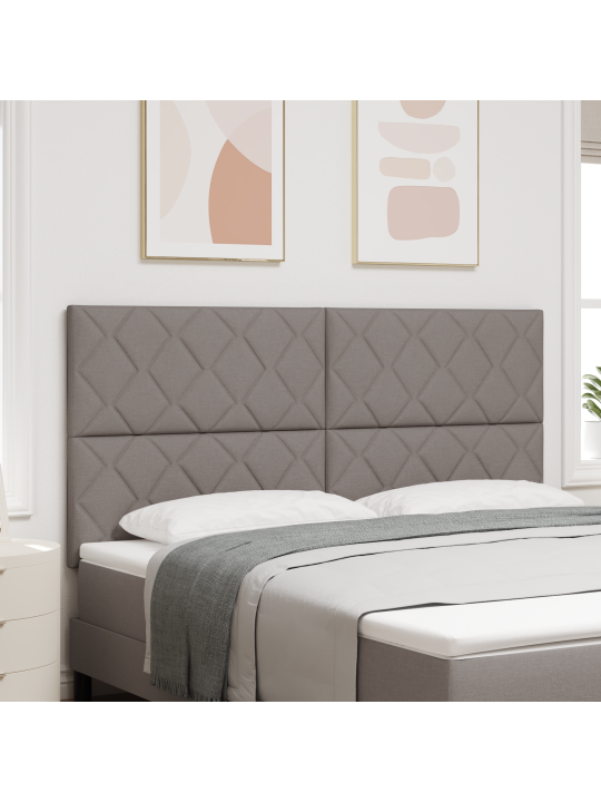 Gultas galvgalis diamond blocks dizains pelēkbrūns 180 cm audums