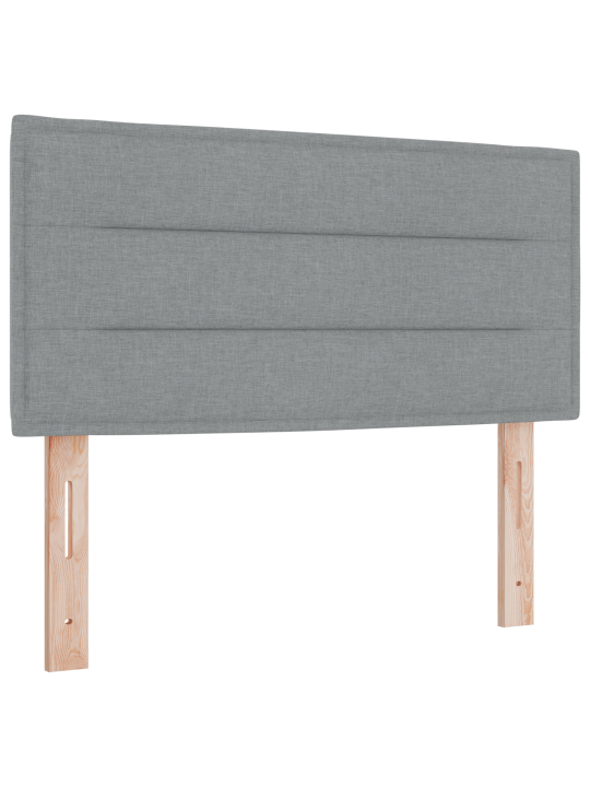 Kastveida gulta ar matraci gaiši pelēkā krāsā 80x200 cm audumā