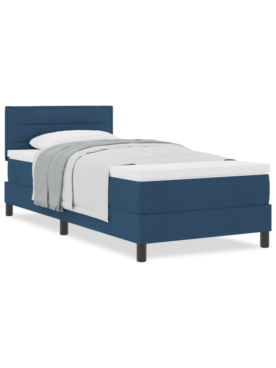 Kaste spilvena gulta ar matraci zila 90x190 cm audums
