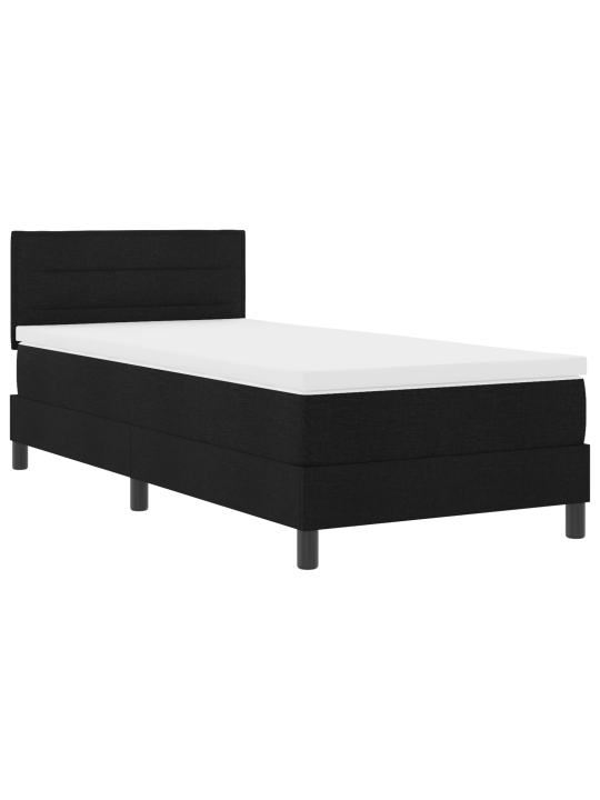 Gultas izmērs 90x200 cm ar matraču melnā audumā