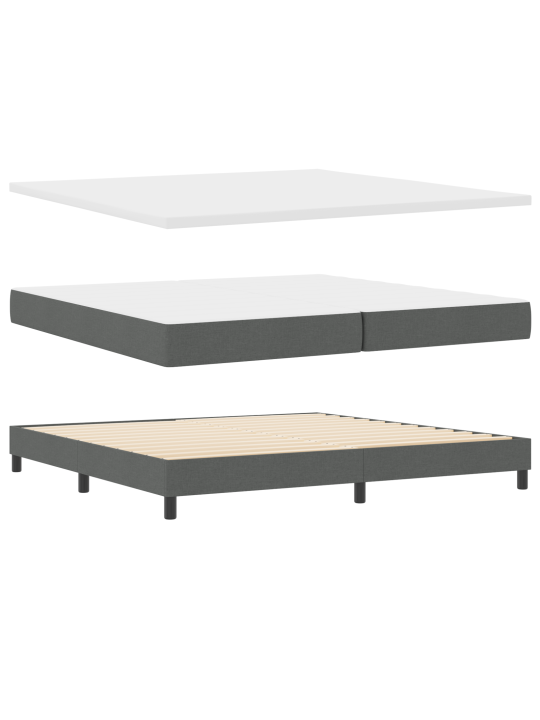 Iepakojuma gulta ar matraci tumši pelēka 200x200 cm audums