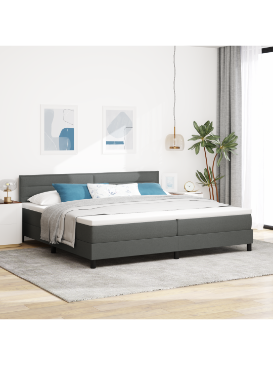Iepakojuma gulta ar matraci tumši pelēka 200x200 cm audums