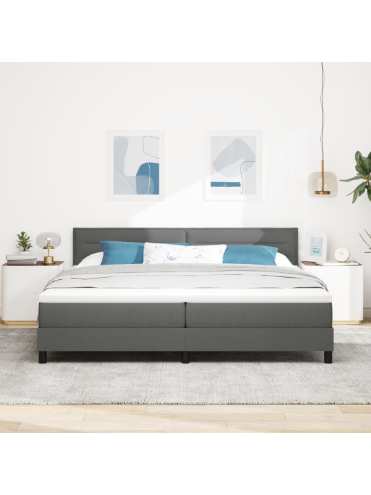 Iepakojuma gulta ar matraci tumši pelēka 200x200 cm audums
