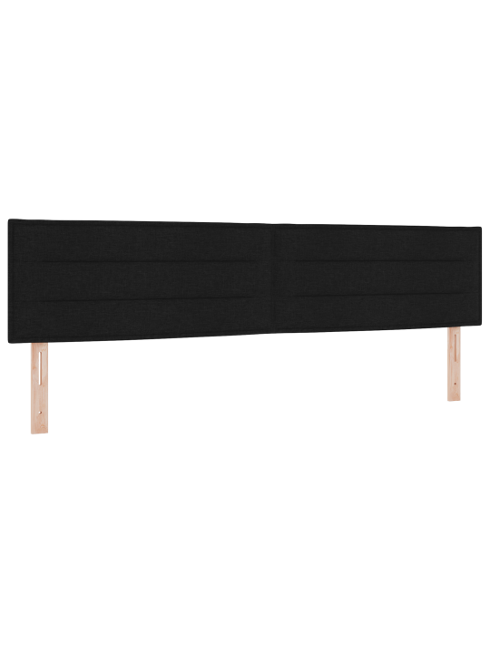 Gultas atsperes gulta ar matraču melnā krāsā 200x200 cm audums