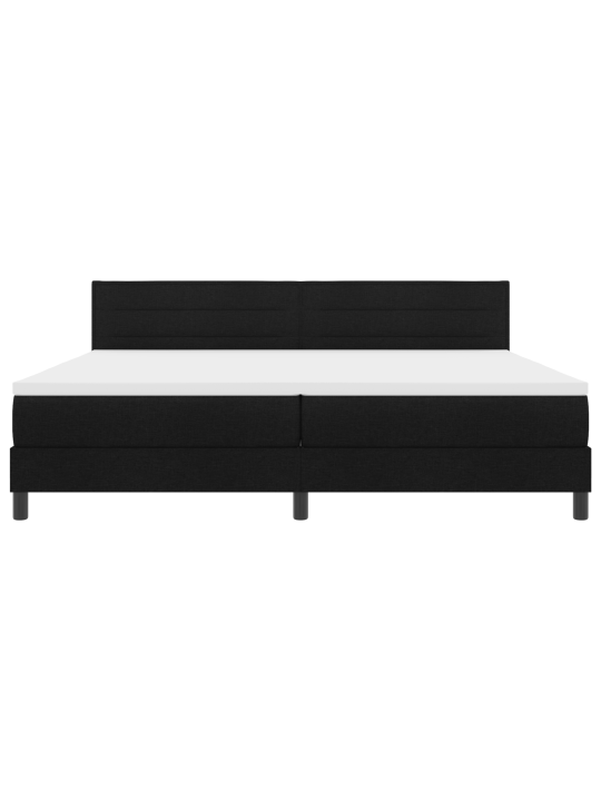 Gultas atsperes gulta ar matraču melnā krāsā 200x200 cm audums