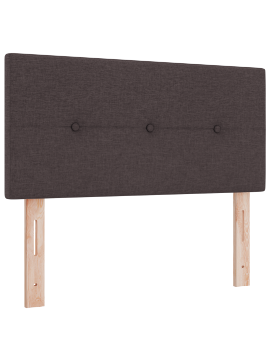 Kastītes gulta ar matraci tumši brūns 100x200 cm audums