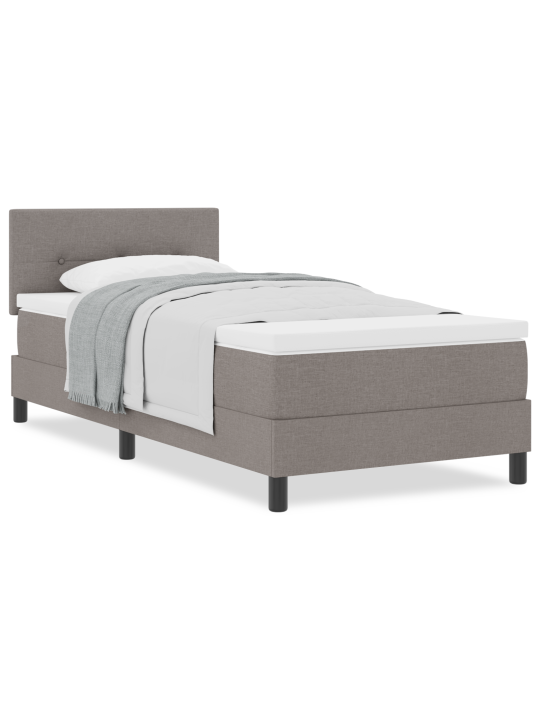 Gultas rāmja gulta ar matraci taupe 100x200 cm audums