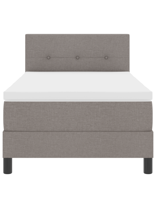 Gultas rāmja gulta ar matraci taupe 100x200 cm audums
