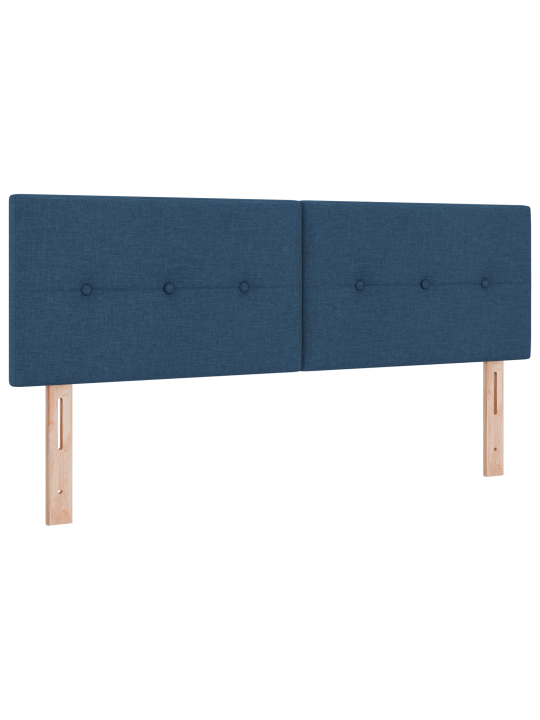 Pastaigu gulta ar matraci zila 160x200 cm audums