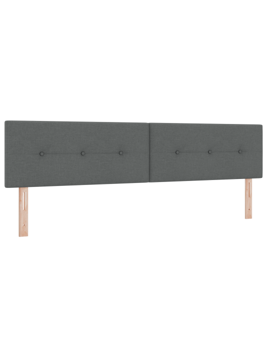 Kastes atsperu gulta ar matrača tumši pelēka 200x200 cm audums