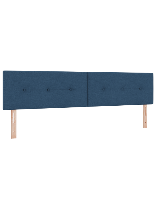 Box spring gulta ar matraci zila 200x200 cm audumā
