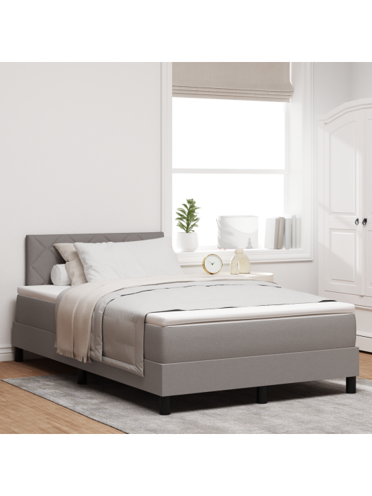 Gultas pavasara ietvars ar matraču taupe 120x190 cm audums